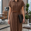 Robe chemise longue